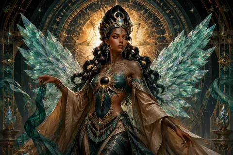 A solitary celestial empress inspired by desert legend, portrayed as a striking - AI生成图片 2