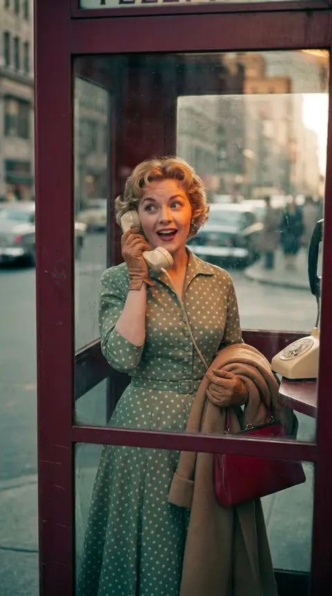 A hyper-realistic 1950s-inspired editorial portrait of a young woman (use upload - AI生成图片 4