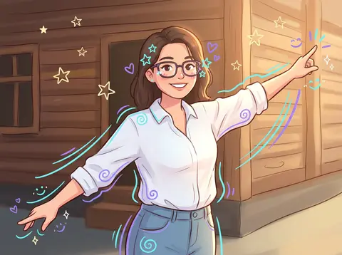 Transform the uploaded image into a cute, vibrant cartoon illustration while pre - AI生成图片 2