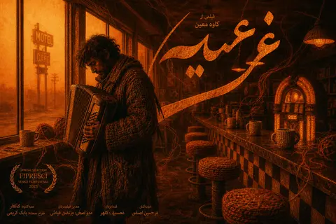 Ultra-realistic cinematic poster of a wandering street musician in a deserted 19 - AI生成图片 2