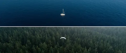 Prompt 1: An ultra-minimalist aerial drone photograph of a vast deep-blue ocean - AI生成图片 2