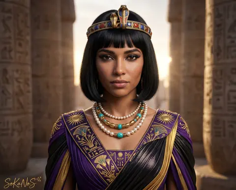 A hyper-realistic portrait of ME styled exactly as Queen Cleopatra VII. in a mod - AI生成图片 3