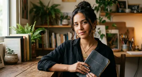 Retrato de **Marisol Vega del Sol**, una creativa latinoamericana de unos 27 año - AI生成图片 4