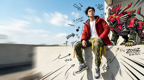 Full-body fashion editorial shot taken from a slightly low angle, emphasizing do - AI生成图片 2