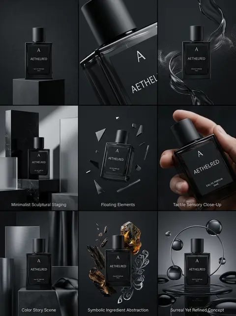 Create a 3×3 campaign grid in a 3:4 aspect ratio centered on the uploaded luxury - AI生成图片 1