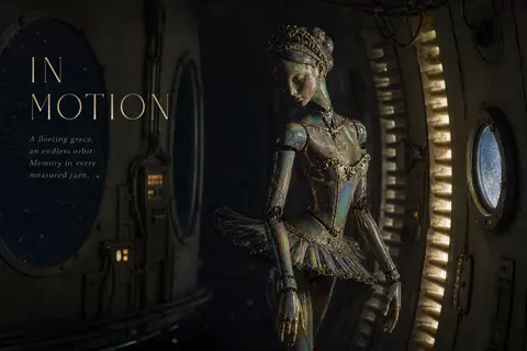 Premium avant-garde campaign portrait of a robotic ballet dancer drifting throug - AI生成图片 2