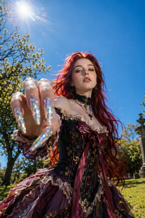 photorealistic editorial fashion portrait of Seraphine Vale, a striking young wo - AI生成图片 1
