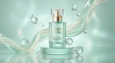 (Luxury skincare product advertisement), (cool mint-green pastel theme), premium - AI生成图片 3