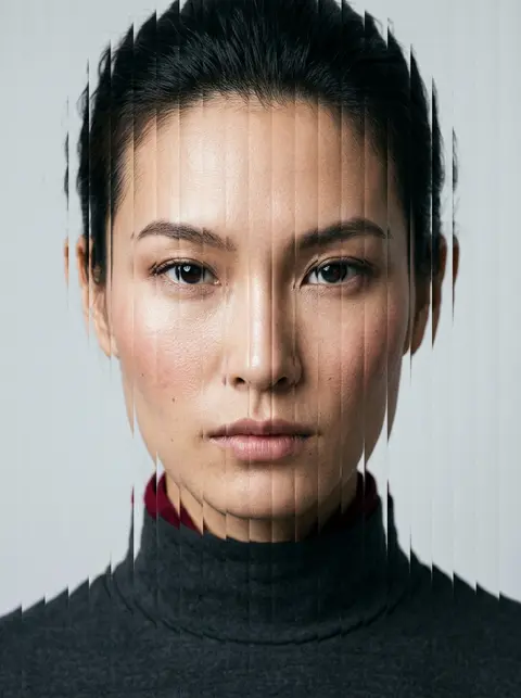 High-fashion editorial portrait of Seraphine Vale, a fictional avant-garde runwa - AI生成图片 1