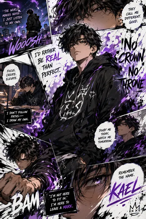 Create a full-page colored manga illustration based on the individual in the ref - AI生成图片 2