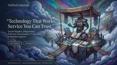 Create a premium homepage hero poster for **VekTech Solutions** as a monumental - AI生成图片 3