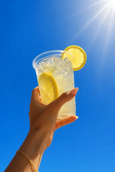 The photo shows a bright summer shot taken from bottom to top against a clear, i - AI生成图片 1