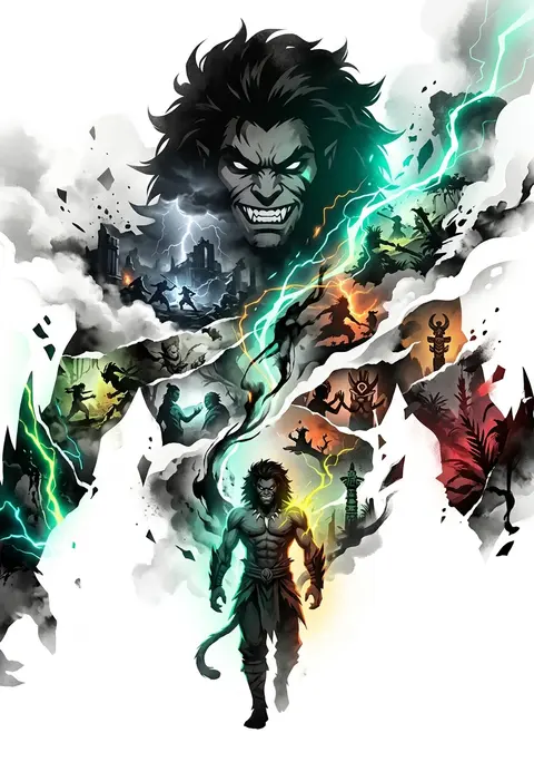 Create a premium A4 propaganda poster centered on the fictional electric jungle - AI生成图片 1