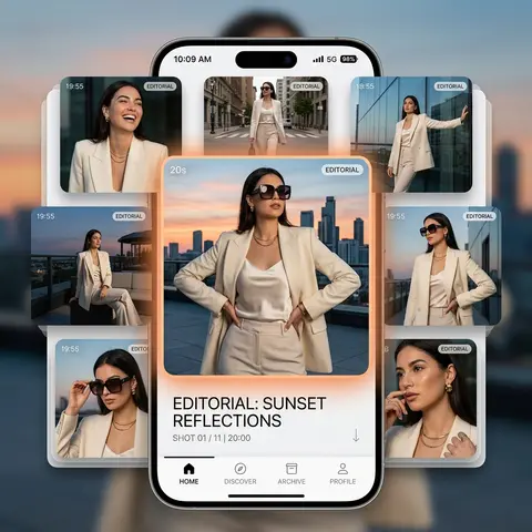 Aspect ratio 1:1, ultra-modern fashion editorial designed like a luxury smartpho - AI生成图片 3