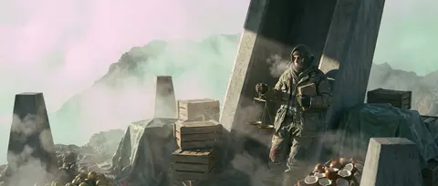 A tense cinematic scene of a market fruit vendor stranded in a fog-shrouded moun - AI生成图片 2