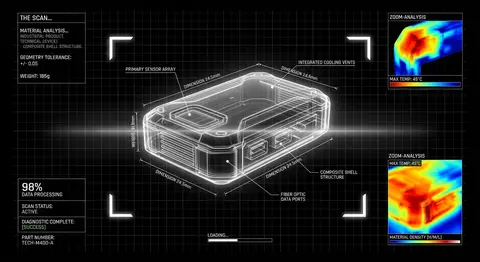 uploaded product transformed into a futuristic laboratory diagnostic scan interf - AI生成图片 2