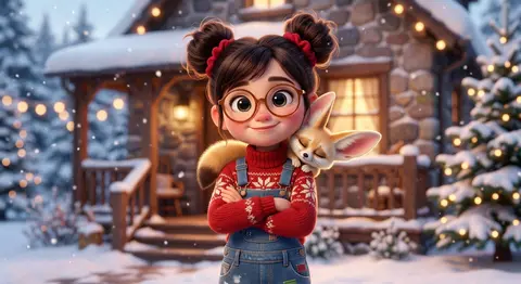 A charming 3D animated portrait in a whimsical family-film style, featuring a yo - AI生成图片 4