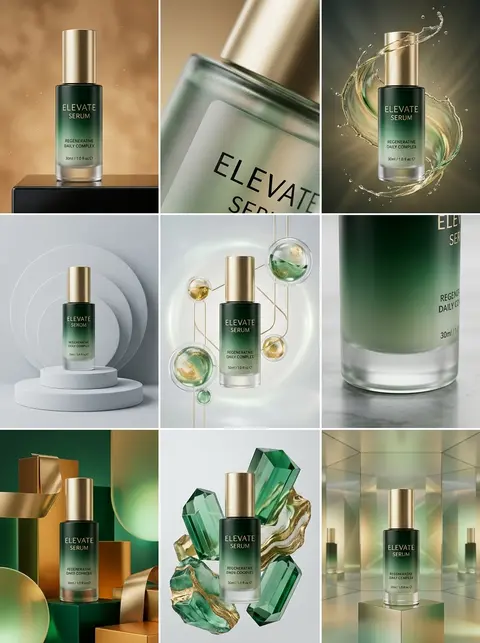 Create a 3×3 luxury campaign image grid in a `3:4` aspect ratio, centered on the - AI生成图片 2