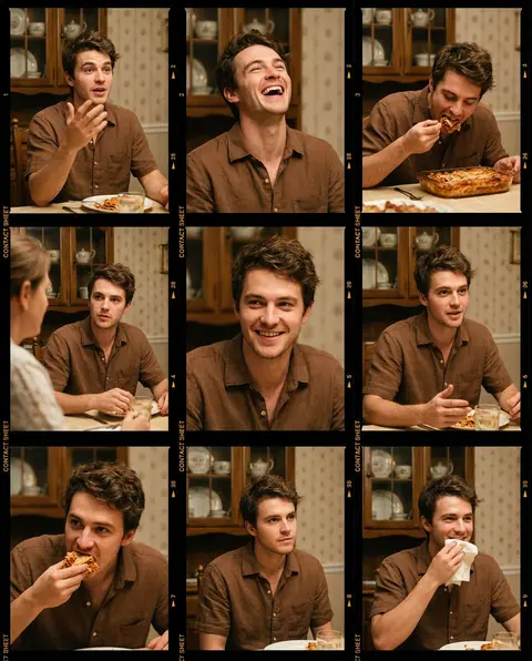 A 3x3 grid storyboard contact sheet comprised of nine candid, cinematic movie st - AI生成图片 1