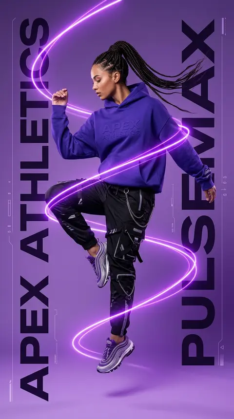 Ultra-premium `Apex Athletics` fashion advertising campaign, full-body streetwea - AI生成图片 3