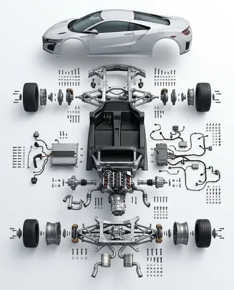 Primary structural platform perfectly centered as the central spine, with the ou - AI生成图片 2