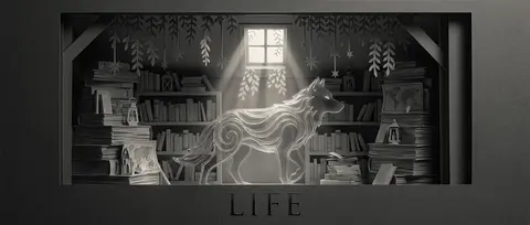 Premium editorial campaign portrait of an ancient celestial wolf formed from tin - AI生成图片 3