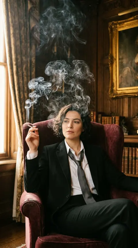 A high-definition cinematic portrait of Seraphine Vale, a poised and enigmatic s - AI生成图片 3