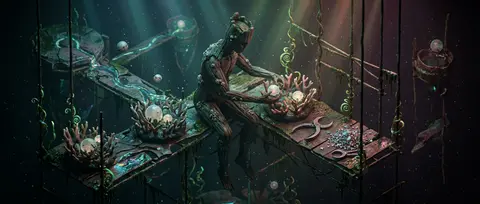 isometric miniature scene of a celestial gardener tending newborn stars in a lig - AI生成图片 2