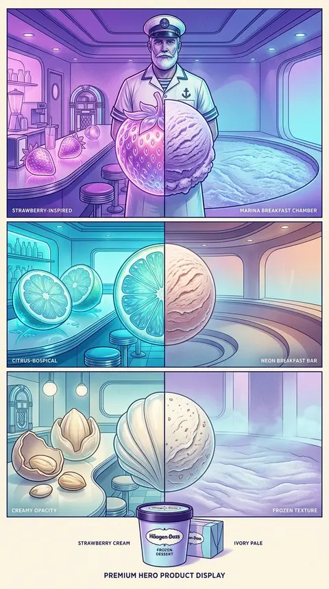 Ultra-premium vertical flagship ice cream campaign poster for a fictional luxury - AI生成图片 4