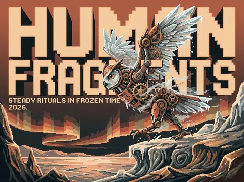 A 9:16 editorial typography poster in 16-bit pixel art, centered on a monumental - AI生成图片 1