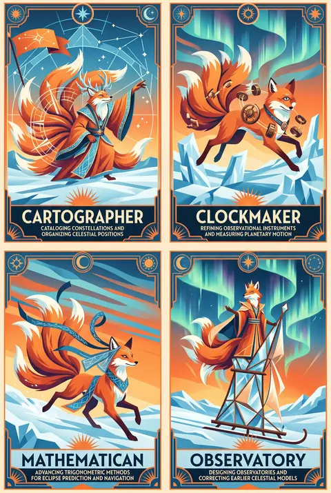 2x2 grid infographic in 16:9, four distinct panels featuring four legendary star - AI生成图片 2