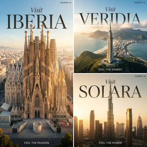 Cinematic luxury tourism poster, Iberia, iconic view of the Celestia Basilica in - AI生成图片 1