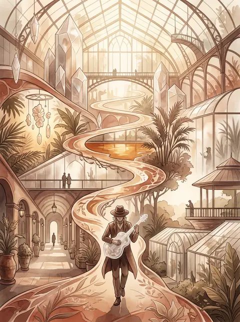9:16 vertical travel-poster illustration in a watercolor storybook style, center - AI生成图片 1