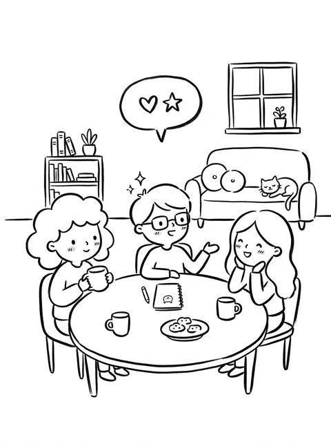 Minimalist hand-drawn doodle illustration of the original scene, reimagined as a - AI生成图片 1