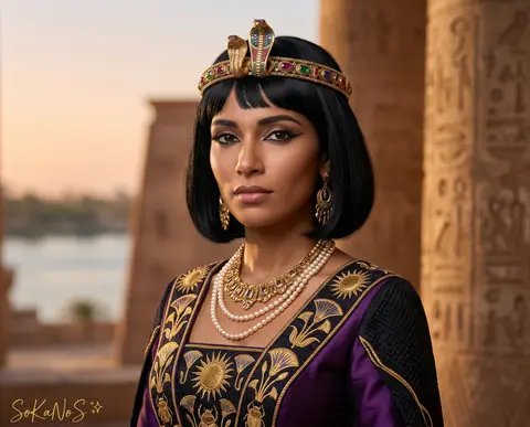 A hyper-realistic portrait of ME styled exactly as Queen Cleopatra VII. in a mod - AI生成图片 2
