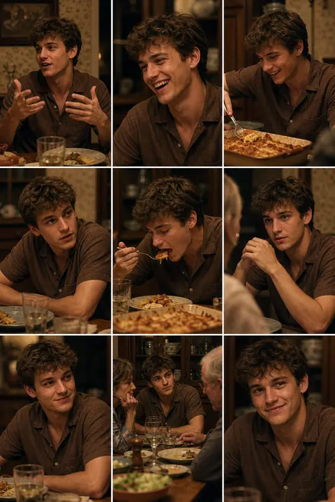 A 3x3 grid storyboard contact sheet comprised of nine candid, cinematic movie st - AI生成图片 2
