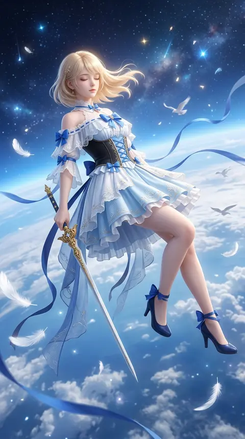 9:16 vertical, high-precision 3D CG oriental fantasy female character poster, 3D - AI生成图片 2