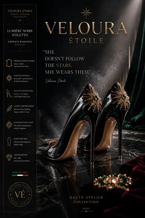 Create an ultra-premium luxury fashion advertisement poster for designer high he - AI生成图片 2