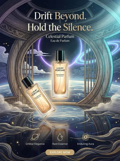 A dreamlike luxury fragrance campaign rendered as a serene ukiyo-e woodblock pri - AI生成图片 3