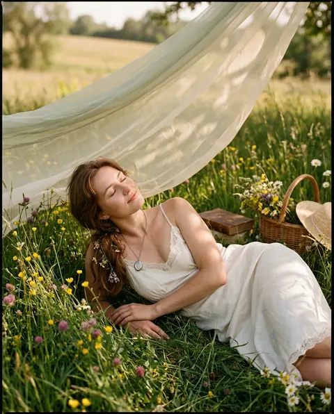 A realistic outdoor natural-light portrait of Elara Voss, an adult young woman, - AI生成图片 2