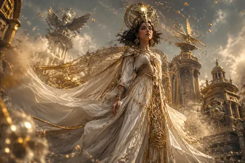 Subject and action A regal Mesopotamian empress captured in a cinematic fantasy - AI生成图片 1
