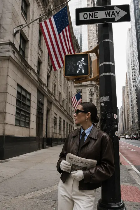 Ultra-realistic New York street-style editorial, vertical 3:4 (1152×1536), set a - AI生成图片 2