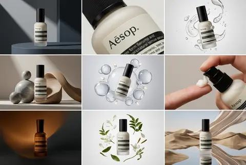 Create a 3×3 grid in 3:4 aspect ratio for a high-end commercial marketing campai - AI生成图片 3
