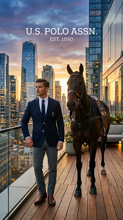 An ultra-luxury fashion editorial campaign poster for U.S. Polo Assn., capturing - AI生成图片 2