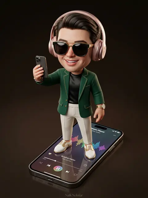 Create a high-detail 3D semi-realistic chibi collectible character with slightly - AI生成图片 1