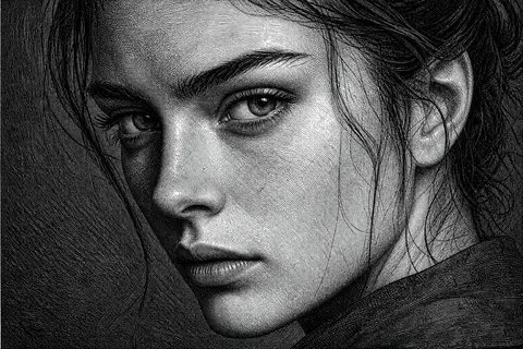 Create image, aspect ratio 2:3 A close-up portrait of a person in a hyper-detail - AI生成图片 2