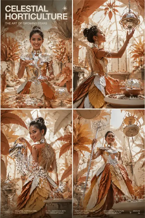 A radiant celestial horticulturist with distinct Timorese features appears ident - AI生成图片 1