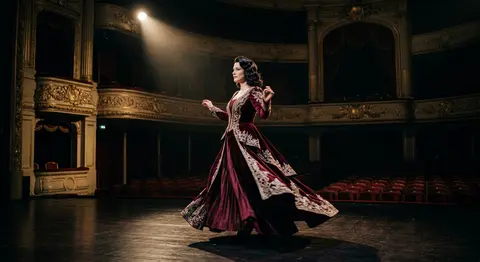 Ultra-realistic cinematic fashion photography of elegant fictional stage icon Vi - AI生成图片 3