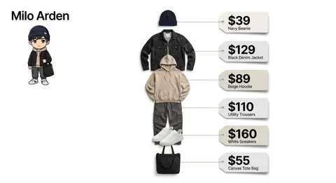 Create a clean, minimalist fashion infographic from an uploaded reference photo - AI生成图片 1