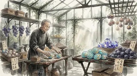 sunlit greenhouse interior curated like a private nocturne, intimate silence sus - AI生成图片 1